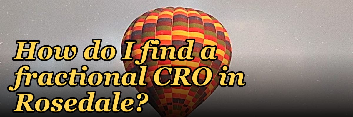 How do I find a fractional CRO in Rosedale?