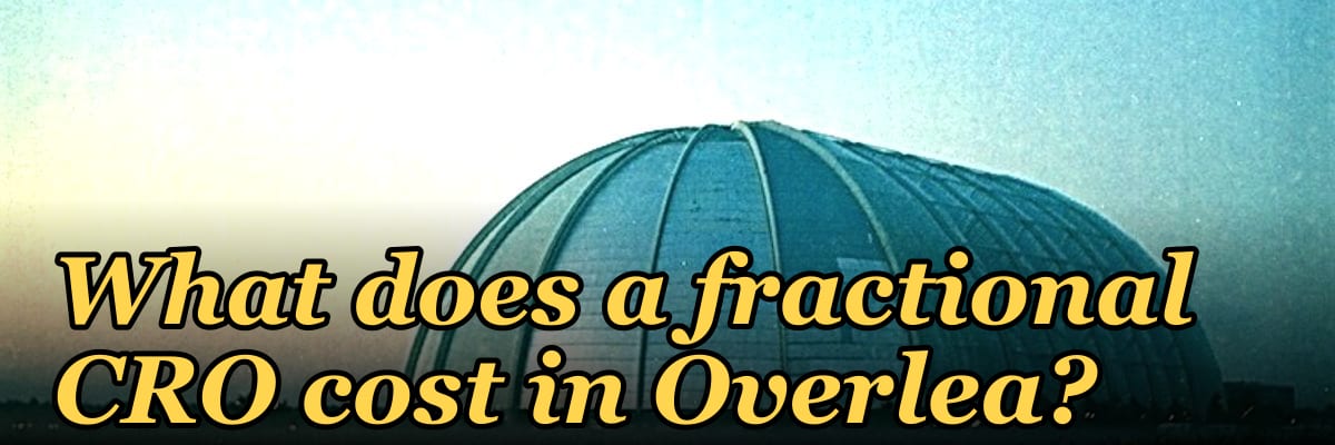 What does a fractional CRO cost in Overlea?