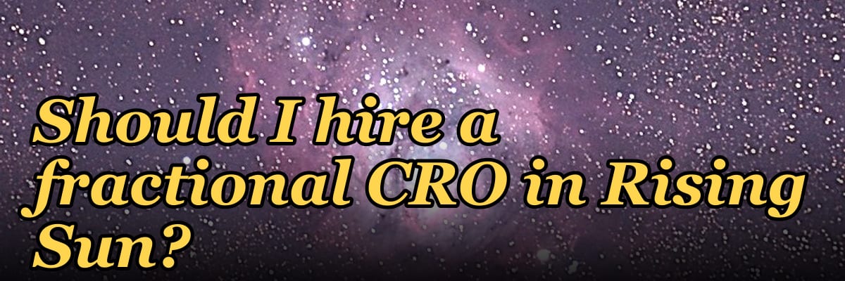 Should I hire a fractional CRO in Rising Sun?