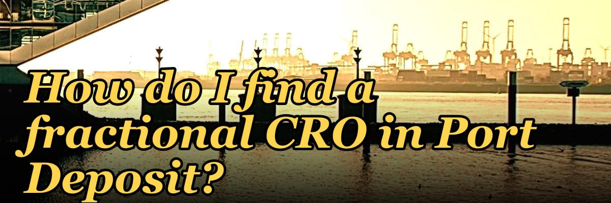 How do I find a fractional CRO in Port Deposit?