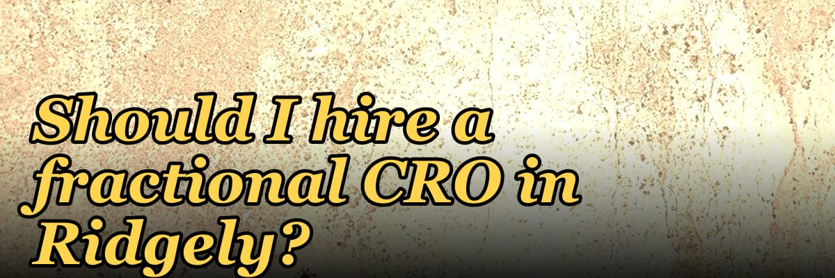 Should I hire a fractional CRO in Ridgely?