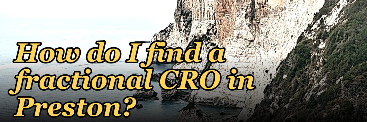 How do I find a fractional CRO in Preston?