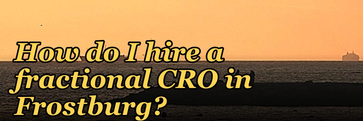 How do I hire a fractional CRO in Frostburg?