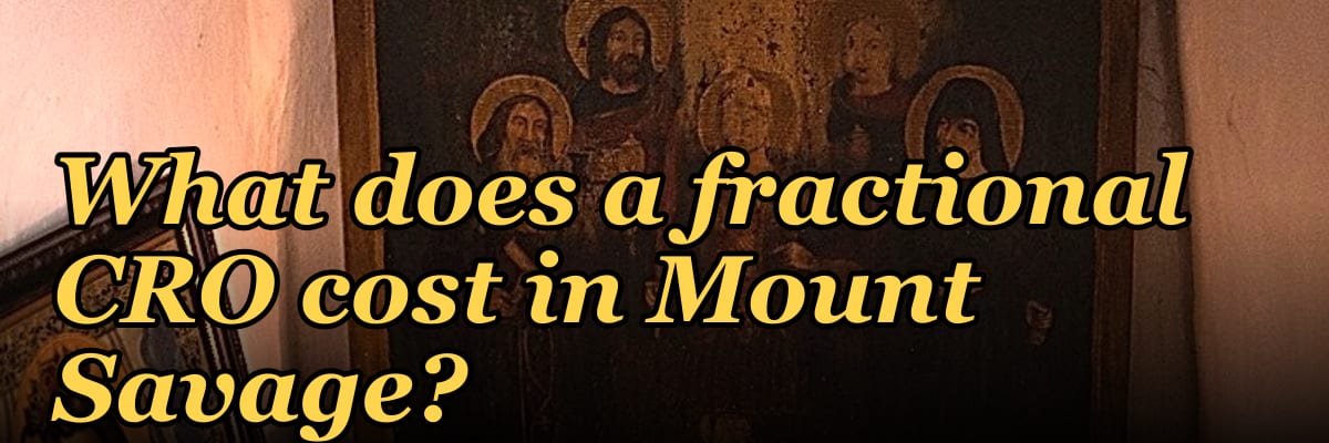 What does a fractional CRO cost in Mount Savage?