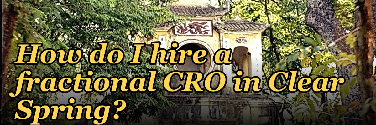 How do I hire a fractional CRO in Clear Spring?