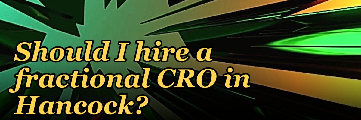 Should I hire a fractional CRO in Hancock?