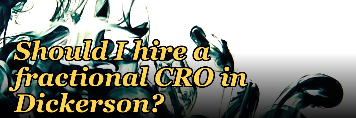 Should I hire a fractional CRO in Dickerson?