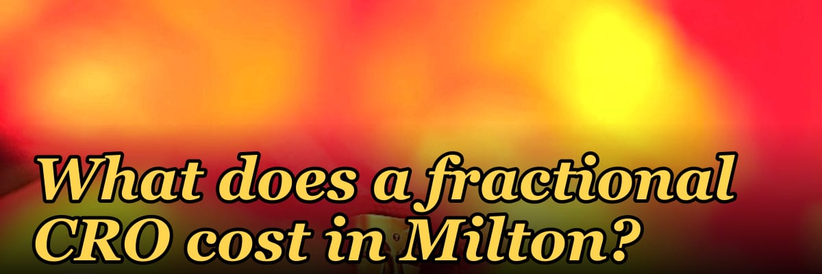 What does a fractional CRO cost in Milton?