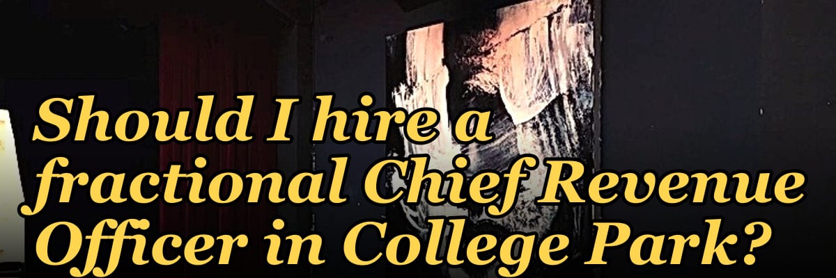 Should I hire a fractional Chief Revenue Officer in College Park?