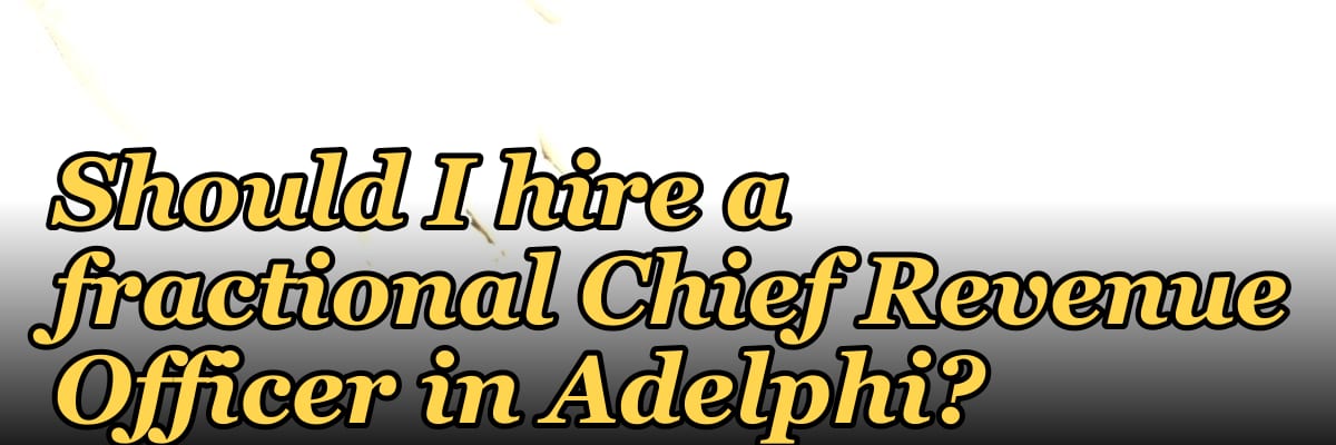 Should I hire a fractional Chief Revenue Officer in Adelphi?