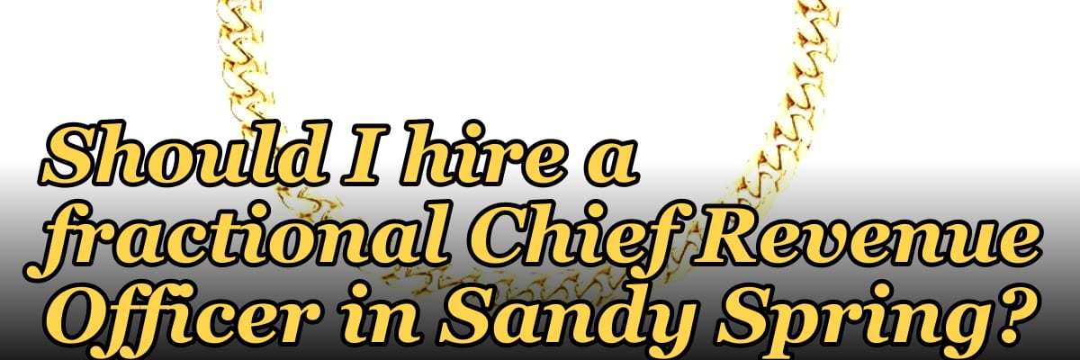 Should I hire a fractional Chief Revenue Officer in Sandy Spring?