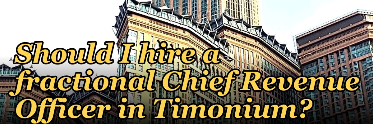 Should I hire a fractional Chief Revenue Officer in Timonium?