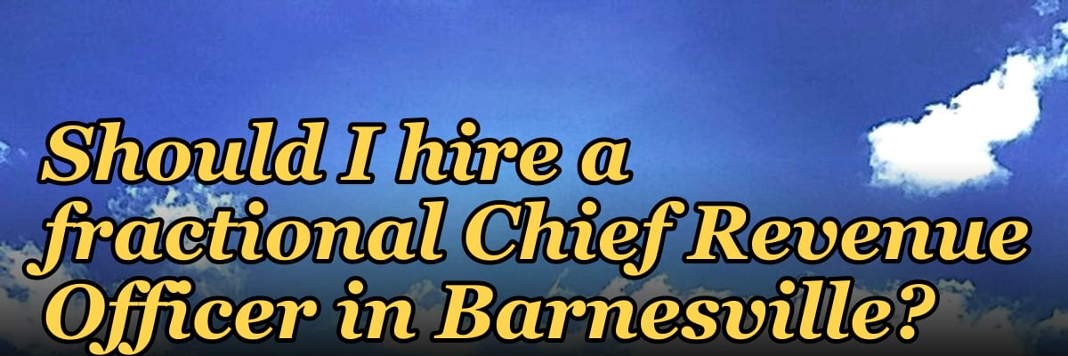 Should I hire a fractional Chief Revenue Officer in Barnesville?