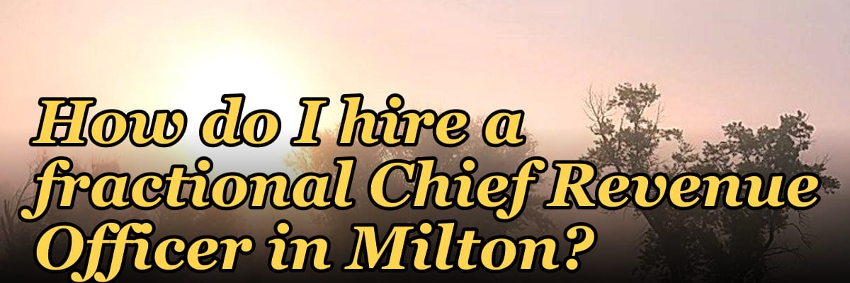 How do I hire a fractional Chief Revenue Officer in Milton?