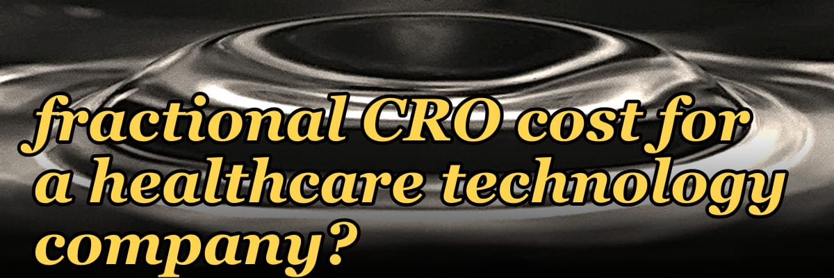How much does a fractional CRO cost for a healthcare technology company?