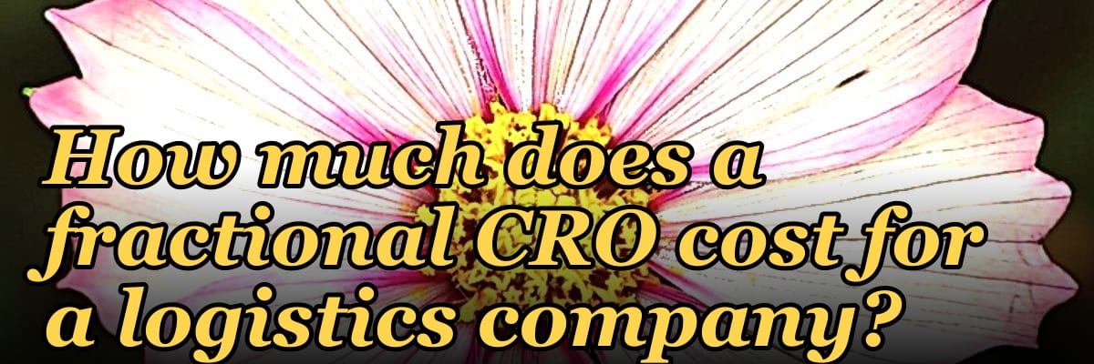 How much does a fractional CRO cost for a logistics company?