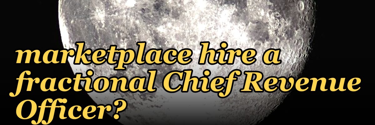 When should a B2B marketplace hire a fractional Chief Revenue Officer?