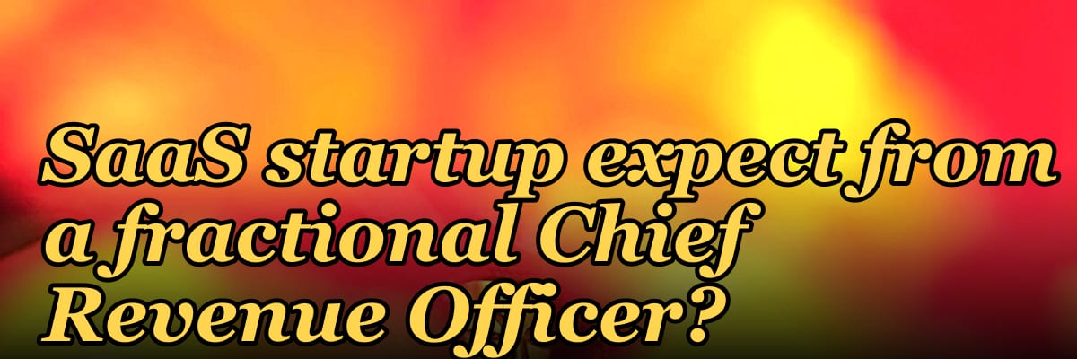 What ROI should a B2B SaaS startup expect from a fractional Chief Revenue Officer?