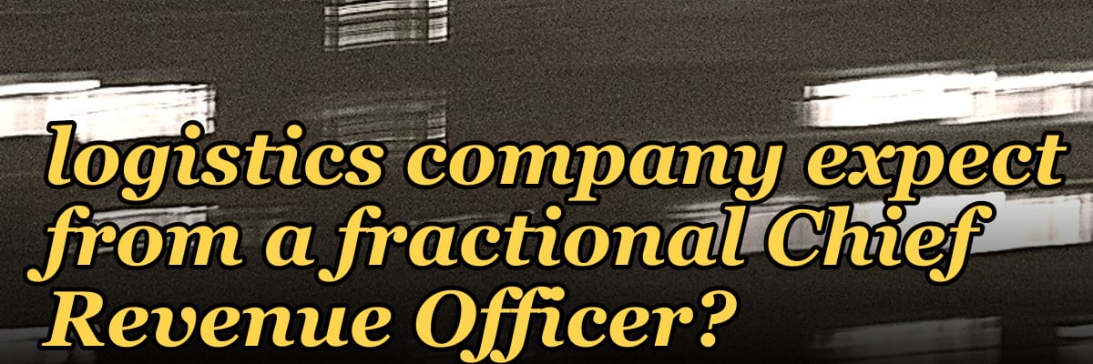 What ROI should a logistics company expect from a fractional Chief Revenue Officer?