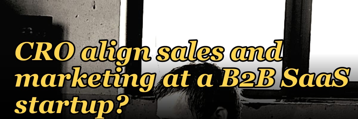 How does a fractional CRO align sales and marketing at a B2B SaaS startup?