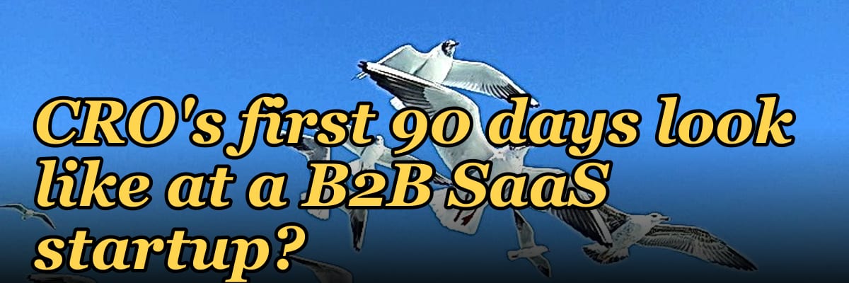 What does a fractional CRO's first 90 days look like at a B2B SaaS startup?