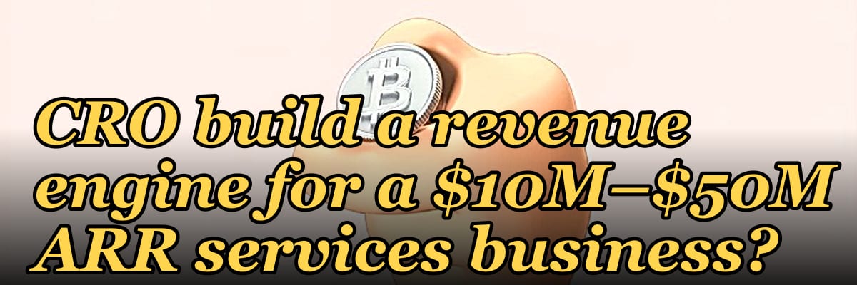 How does a fractional CRO build a revenue engine for a $10M–$50M ARR services business?