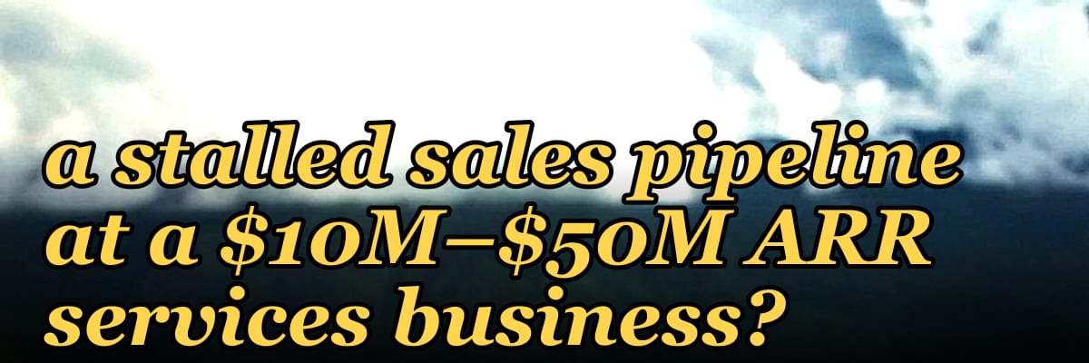 Can a fractional CRO fix a stalled sales pipeline at a $10M–$50M ARR services business?