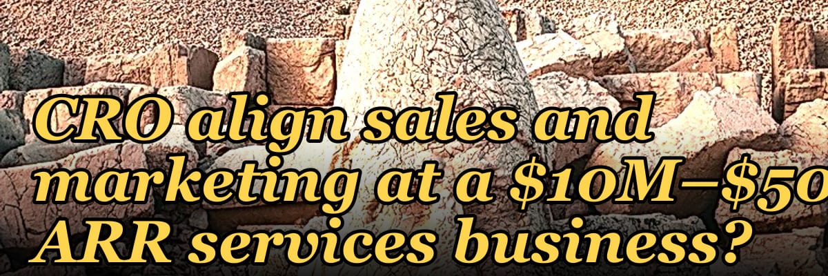 How does a fractional CRO align sales and marketing at a $10M–$50M ARR services business?