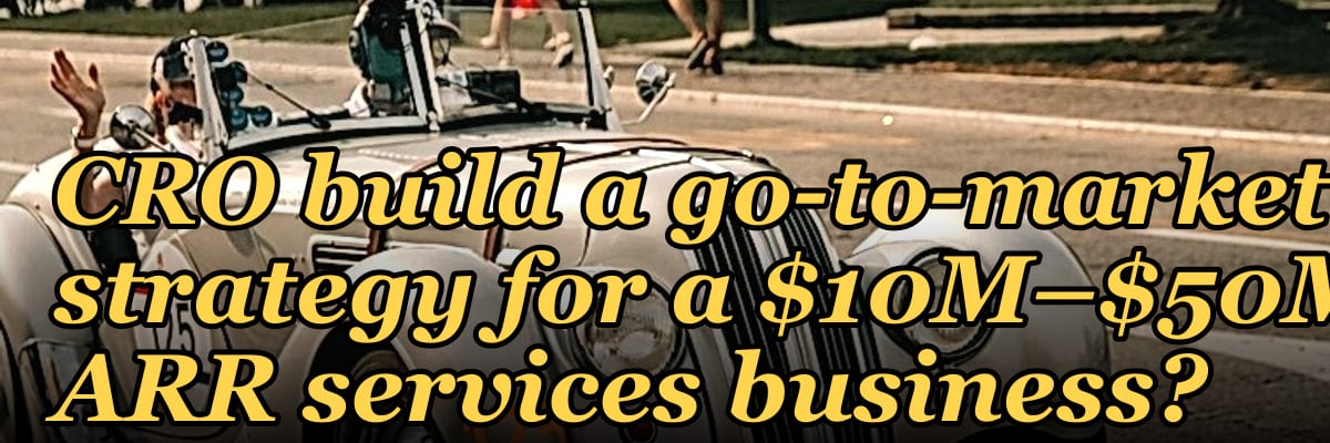 How does a fractional CRO build a go-to-market strategy for a $10M–$50M ARR services business?