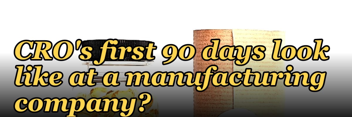 What does a fractional CRO's first 90 days look like at a manufacturing company?