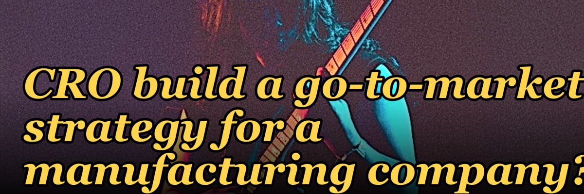 How does a fractional CRO build a go-to-market strategy for a manufacturing company?