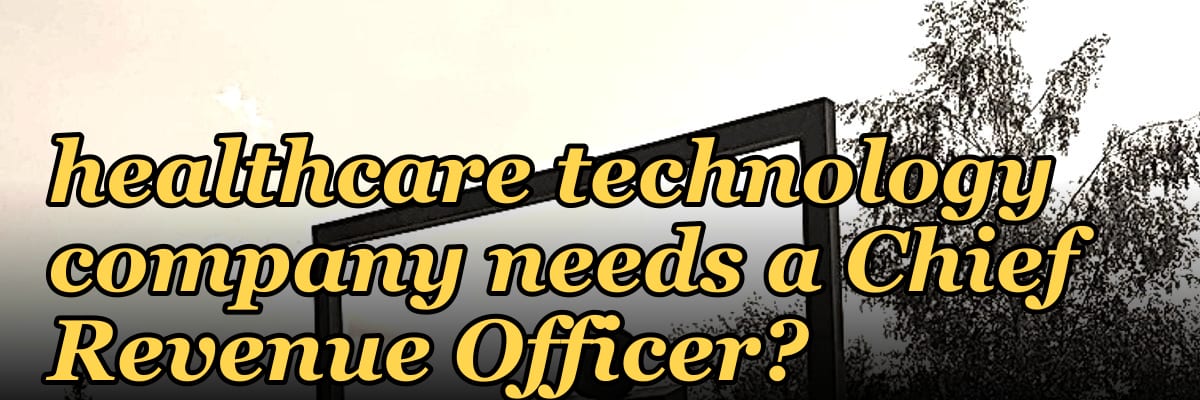 What are the signs a healthcare technology company needs a Chief Revenue Officer?