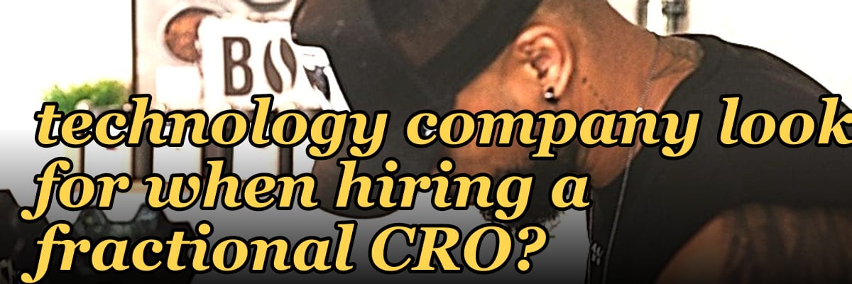 What should a healthcare technology company look for when hiring a fractional CRO?