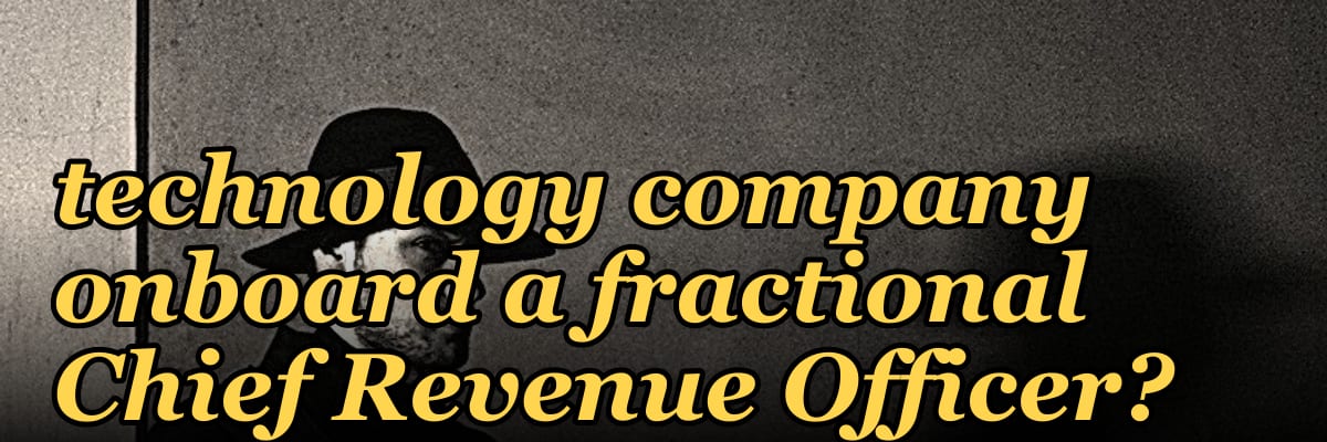 How does a healthcare technology company onboard a fractional Chief Revenue Officer?