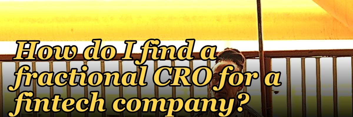 How do I find a fractional CRO for a fintech company?