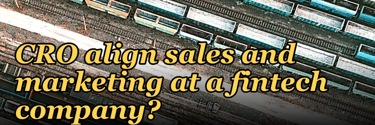 How does a fractional CRO align sales and marketing at a fintech company?