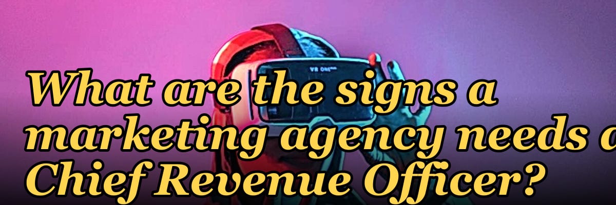 What are the signs a marketing agency needs a Chief Revenue Officer?