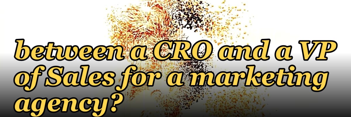 What's the difference between a CRO and a VP of Sales for a marketing agency?