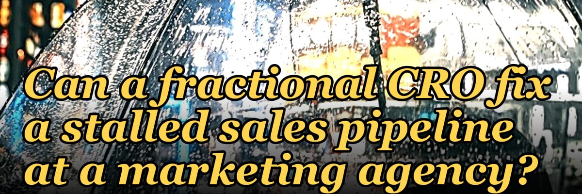 Can a fractional CRO fix a stalled sales pipeline at a marketing agency?