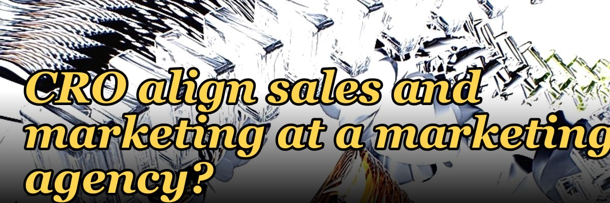 How does a fractional CRO align sales and marketing at a marketing agency?