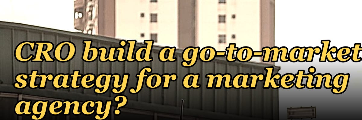 How does a fractional CRO build a go-to-market strategy for a marketing agency?
