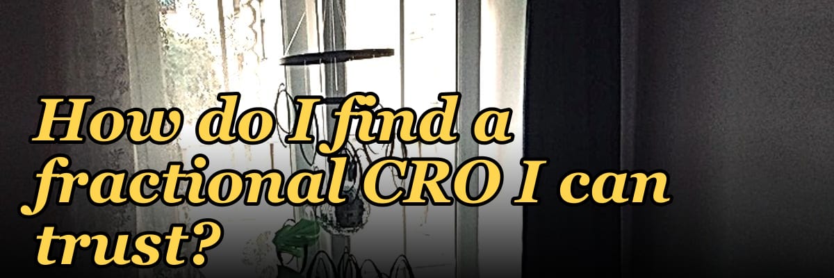 How do I find a fractional CRO I can trust?