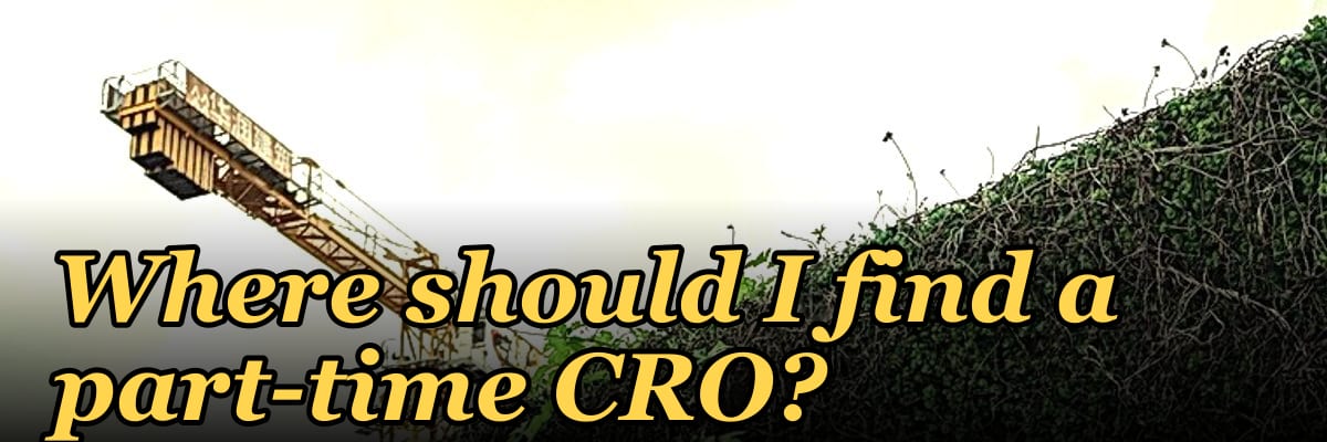 Where should I find a part-time CRO?