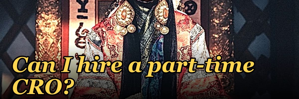Can I hire a part-time CRO?