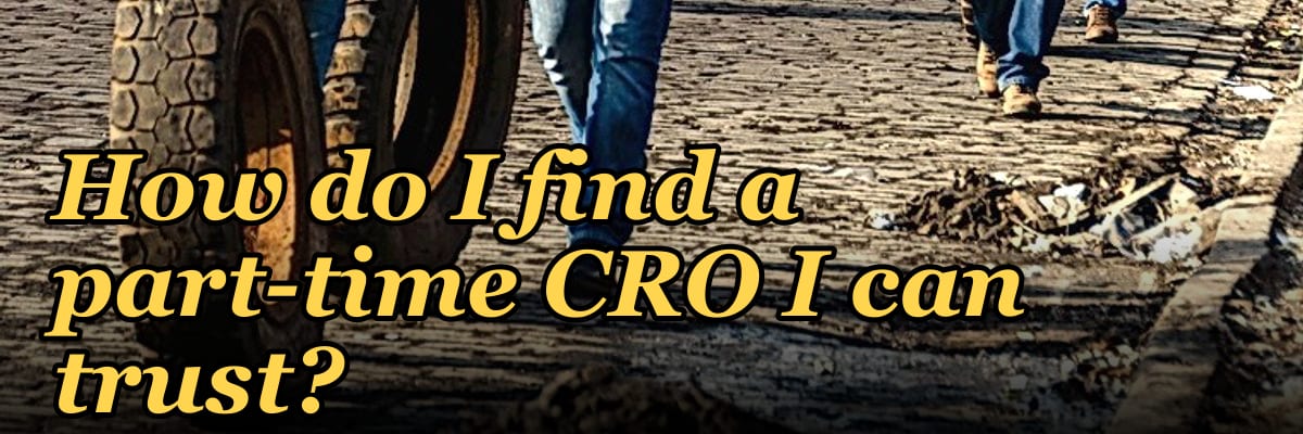 How do I find a part-time CRO I can trust?
