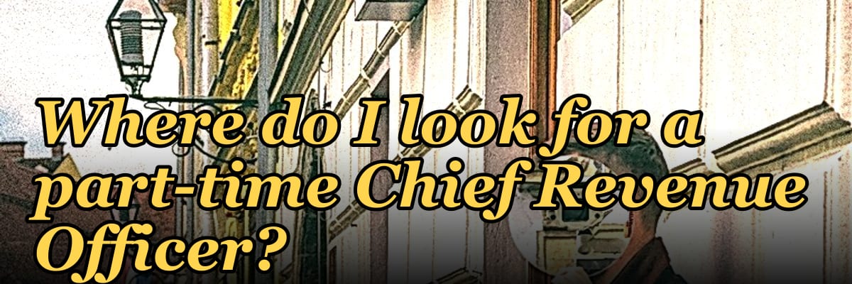 Where do I look for a part-time Chief Revenue Officer?