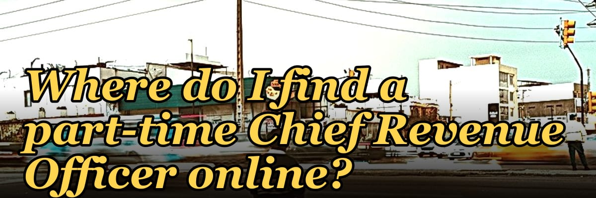 Where do I find a part-time Chief Revenue Officer online?