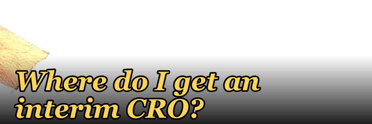 Where do I get an interim CRO?