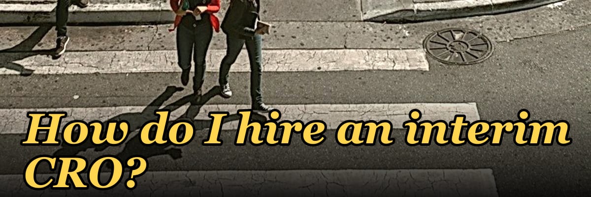 How do I hire an interim CRO?