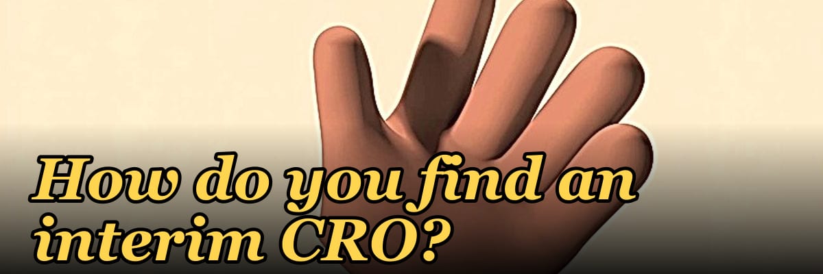 How do you find an interim CRO?